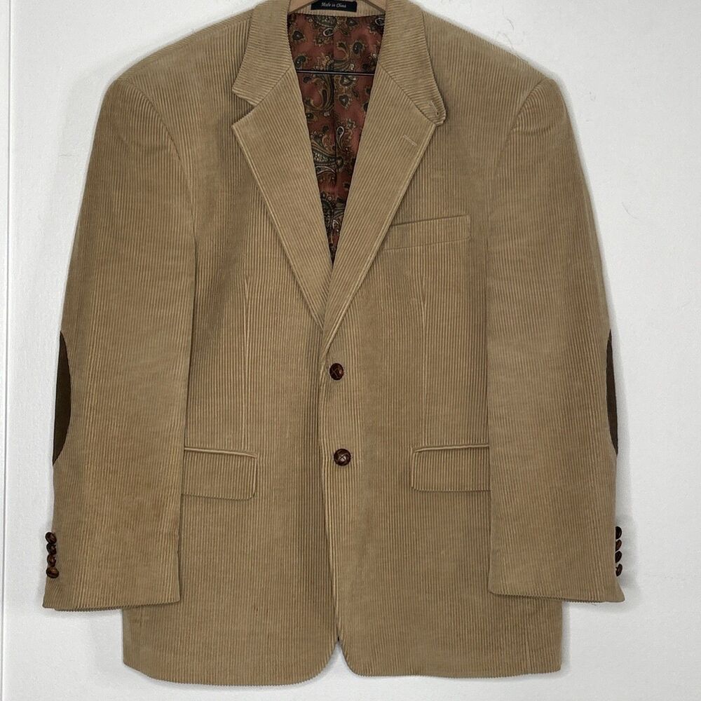 New Lauren Ralph Lauren Blazer 42S Corduroy Paisley Elbow Patch Heritage Preppy